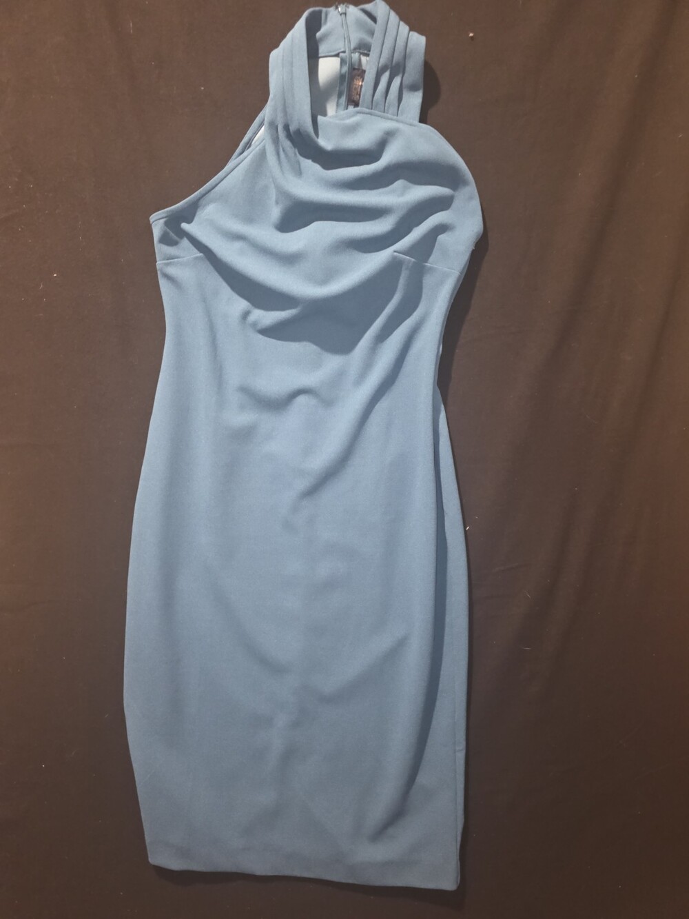 Rachel Rachel Roy Women's Blue Sleeveless Halter Sheath Dress Size L